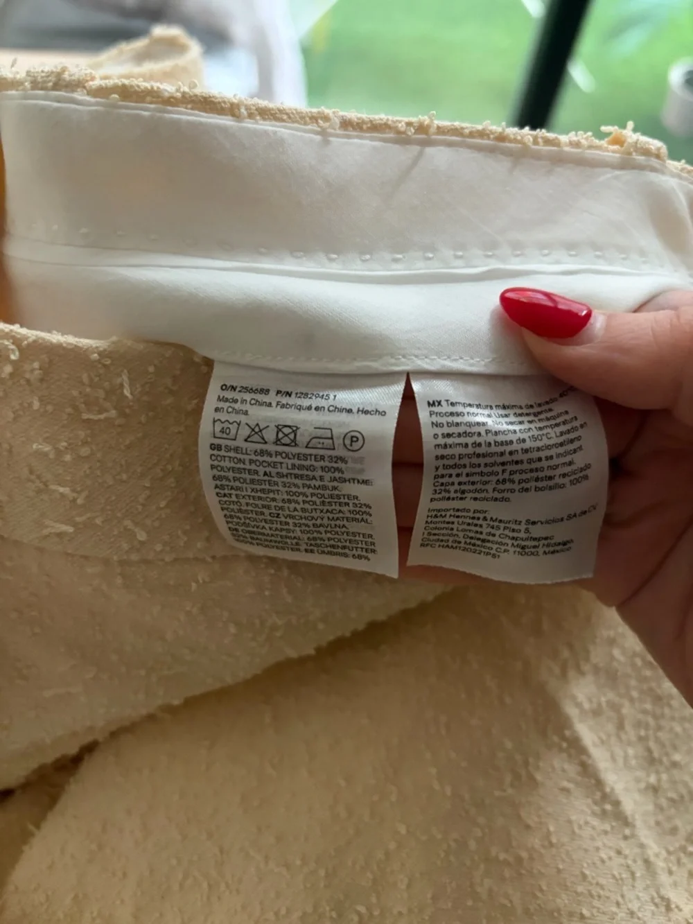 H&M Wide-Leg High-Waist Pleated Pants in Light Beige - Picture 5 of 5